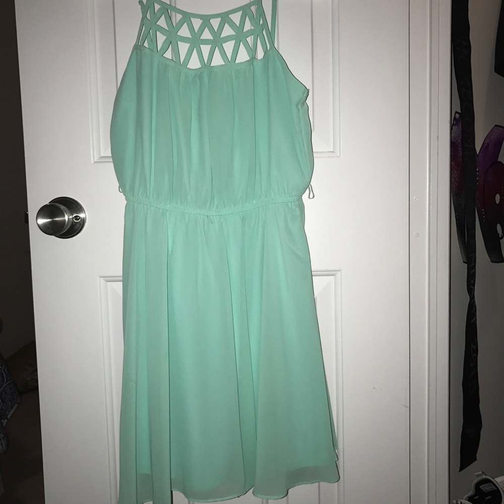 Chiffon Mint Green Summer Dress